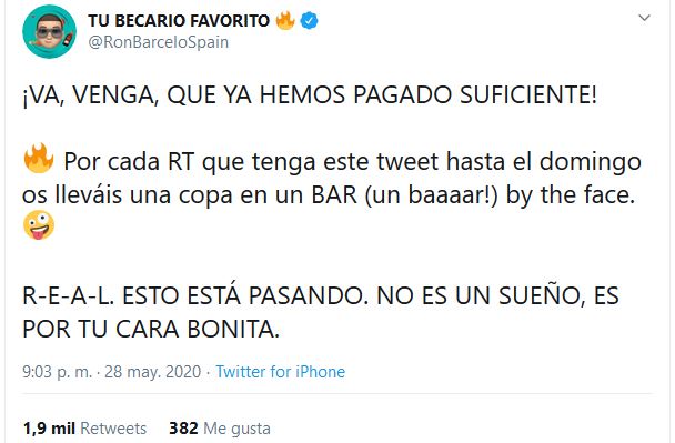 Ron Barceló triunfa en Twitter con contenido de humor en junio.